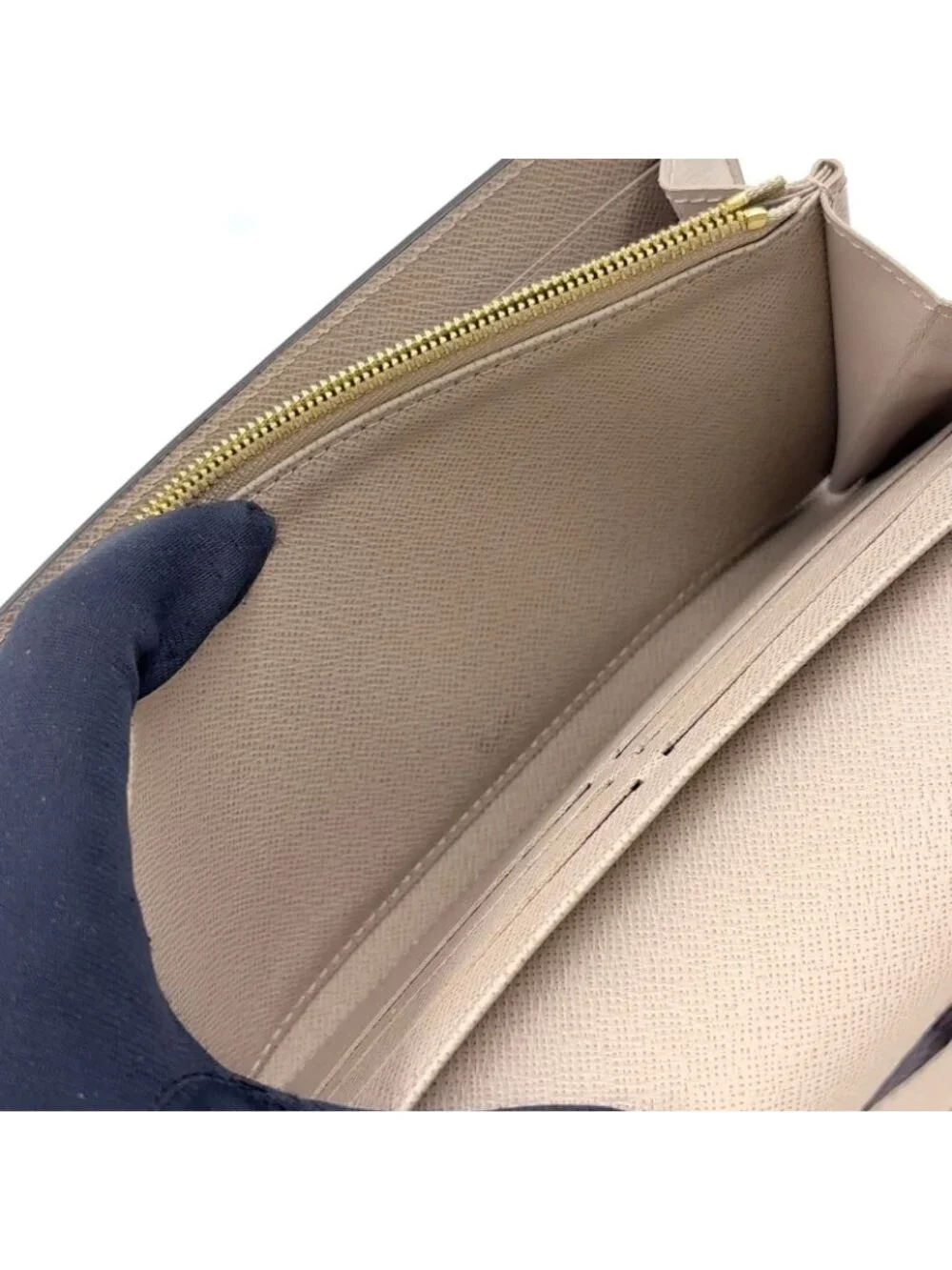 Louis Vuitton Portefeuille Twist Epi Leather Beige Wallet Gold